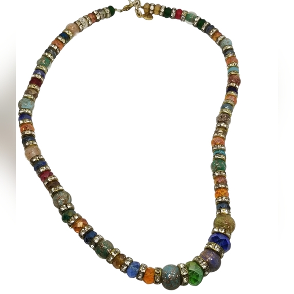 ITALIAN MURANO GLASS BEADED NECKLACE & BRACELET SET - Picture 6 of 13